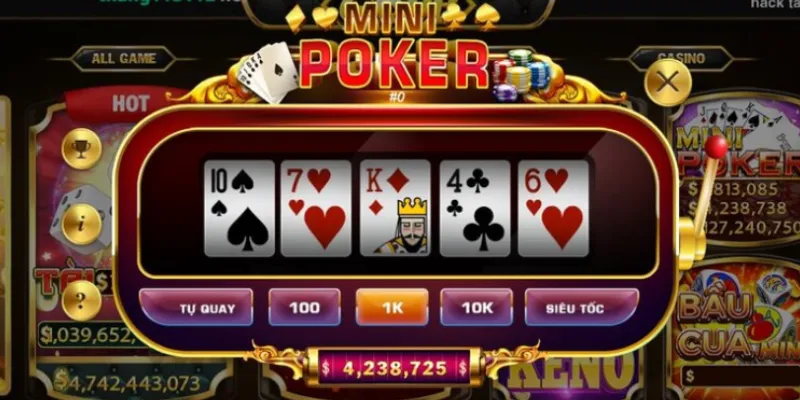 Tìm hiểu các loại cược trong Mini Poker