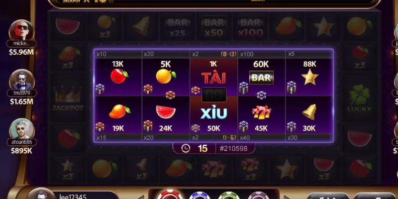 Biểu tượng và tỷ lệ trả thưởng trong game xèng hoa quả