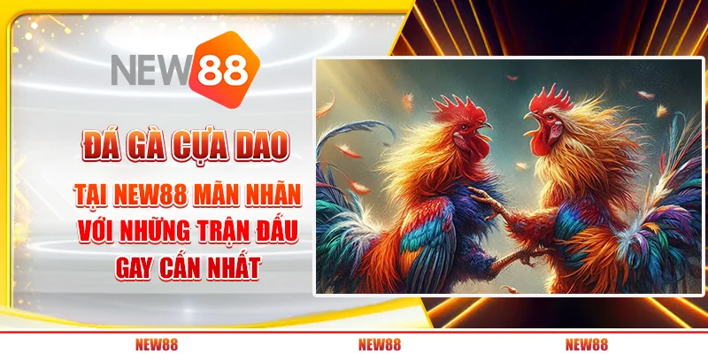 Đá gà cựa dao tại New88 - Mãn nhãn với những trận đấu gay cấn nhất